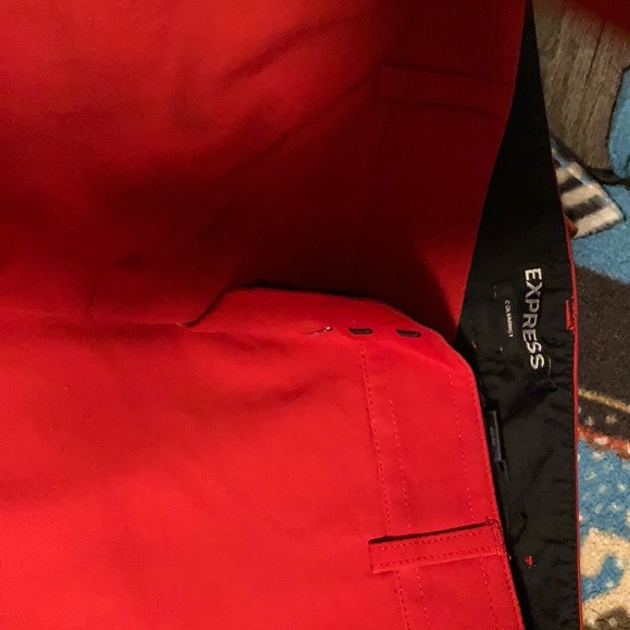 Red sleek work pants, comfortable and loose fit - Picture 4 of 4